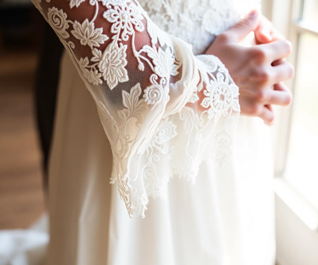 Lace sleeve details