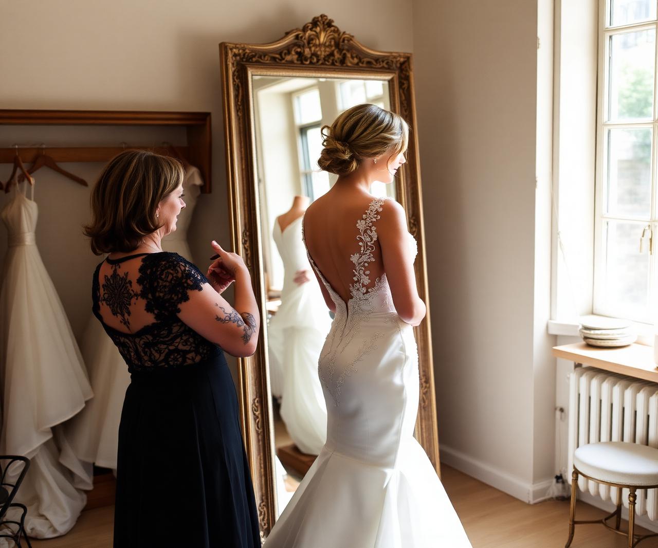 Bride at final fitting